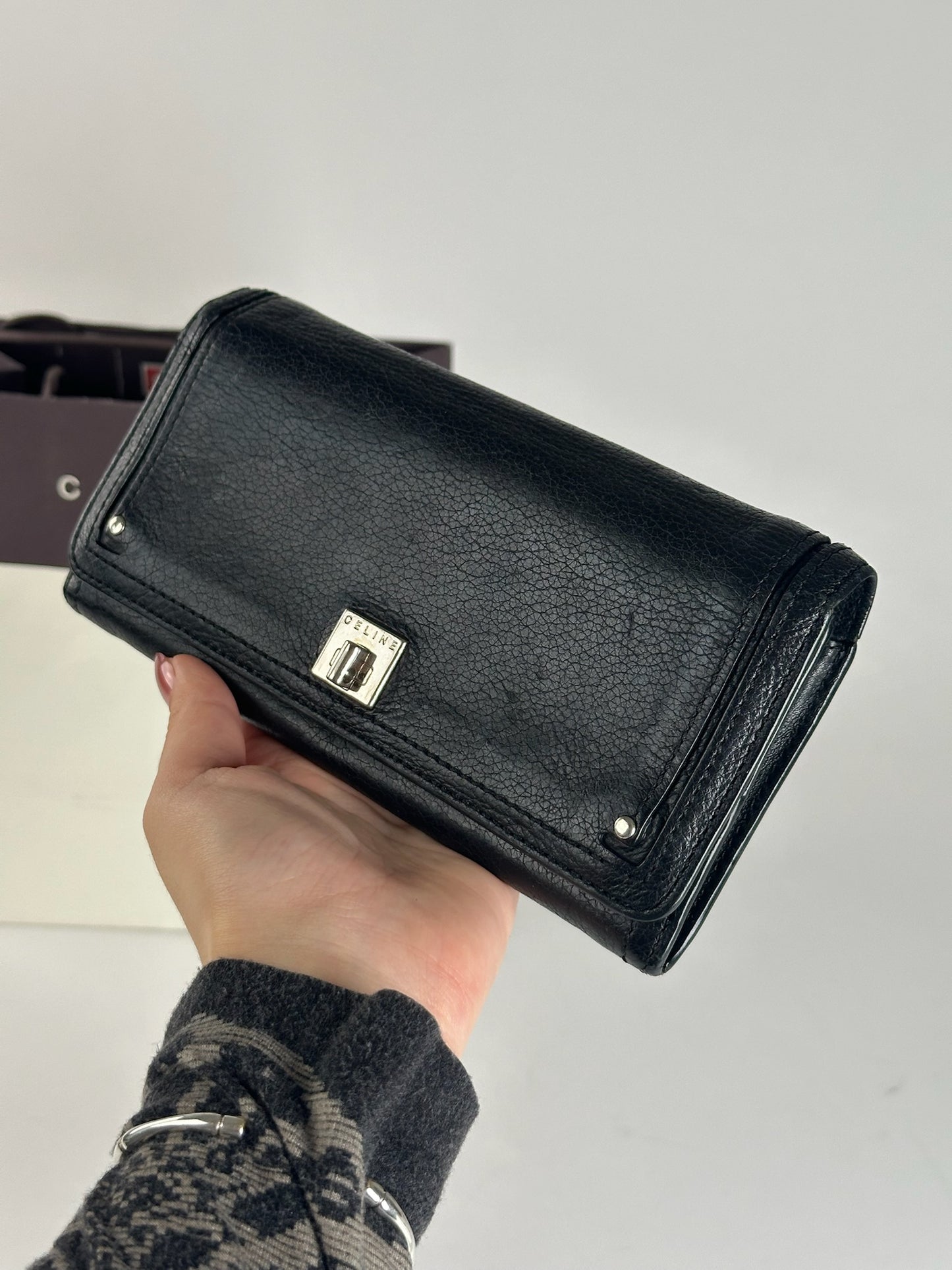 Vintage Celine Paris Leather wallet black