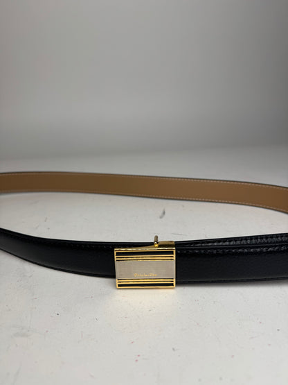 Vintage Dior Leather Belt Black