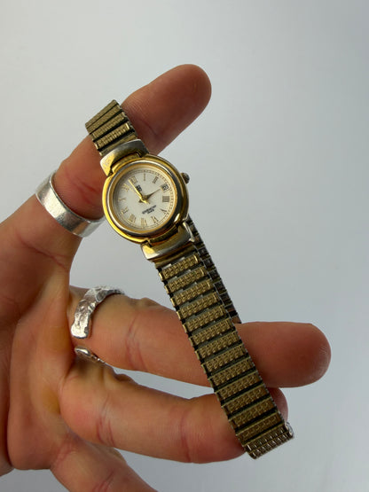 Vintage Givenchy Ladies' Bracelet Watch c. Late 1980s Gold White