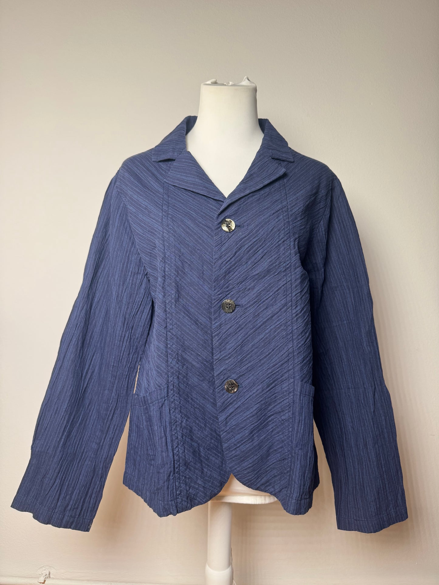 Vintage Issey Miyake Mini Coat Navy M
