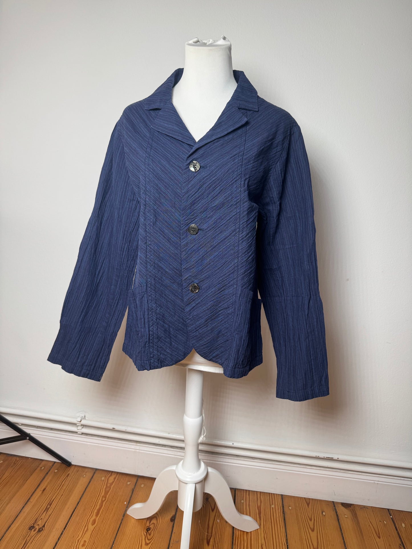 Vintage Issey Miyake Mini Coat Navy M