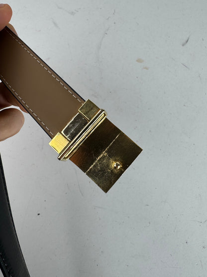 Vintage Dior Leather Belt Black