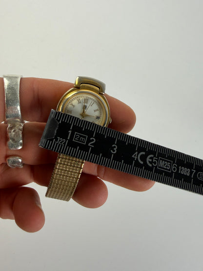 Vintage Givenchy Ladies' Bracelet Watch c. Late 1980s Gold White