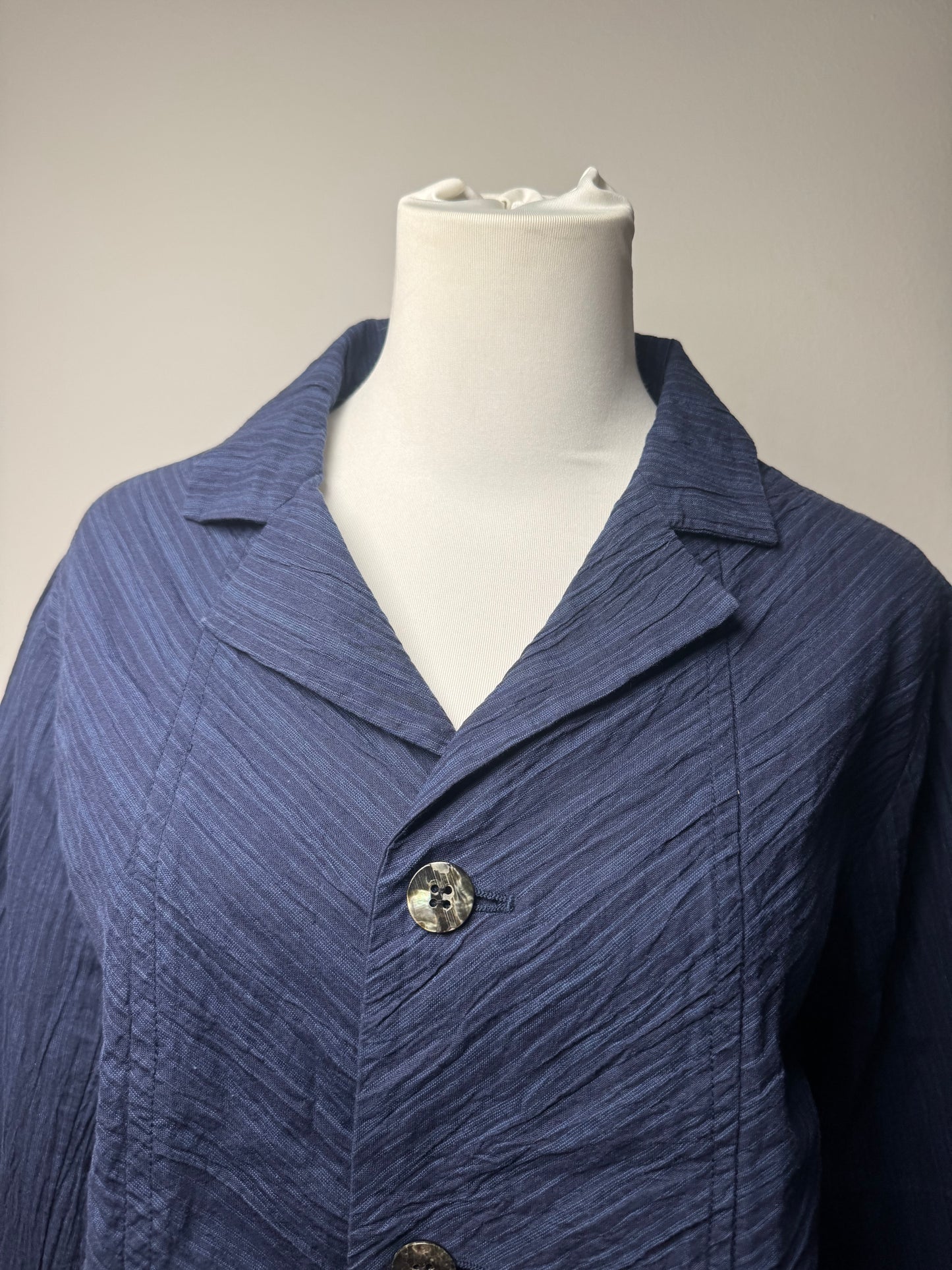 Vintage Issey Miyake Mini Coat Navy M