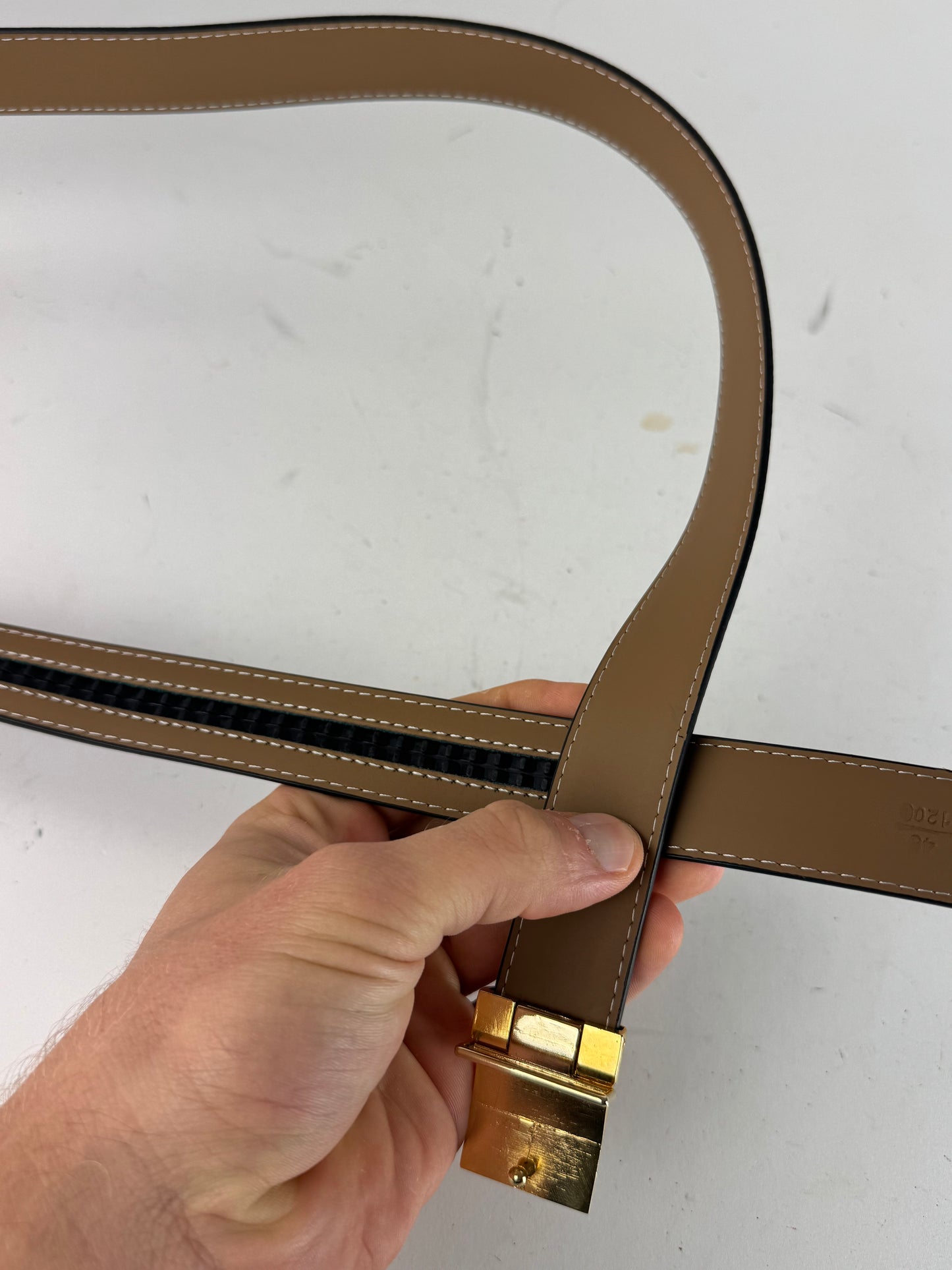 Vintage Dior Leather Belt Black