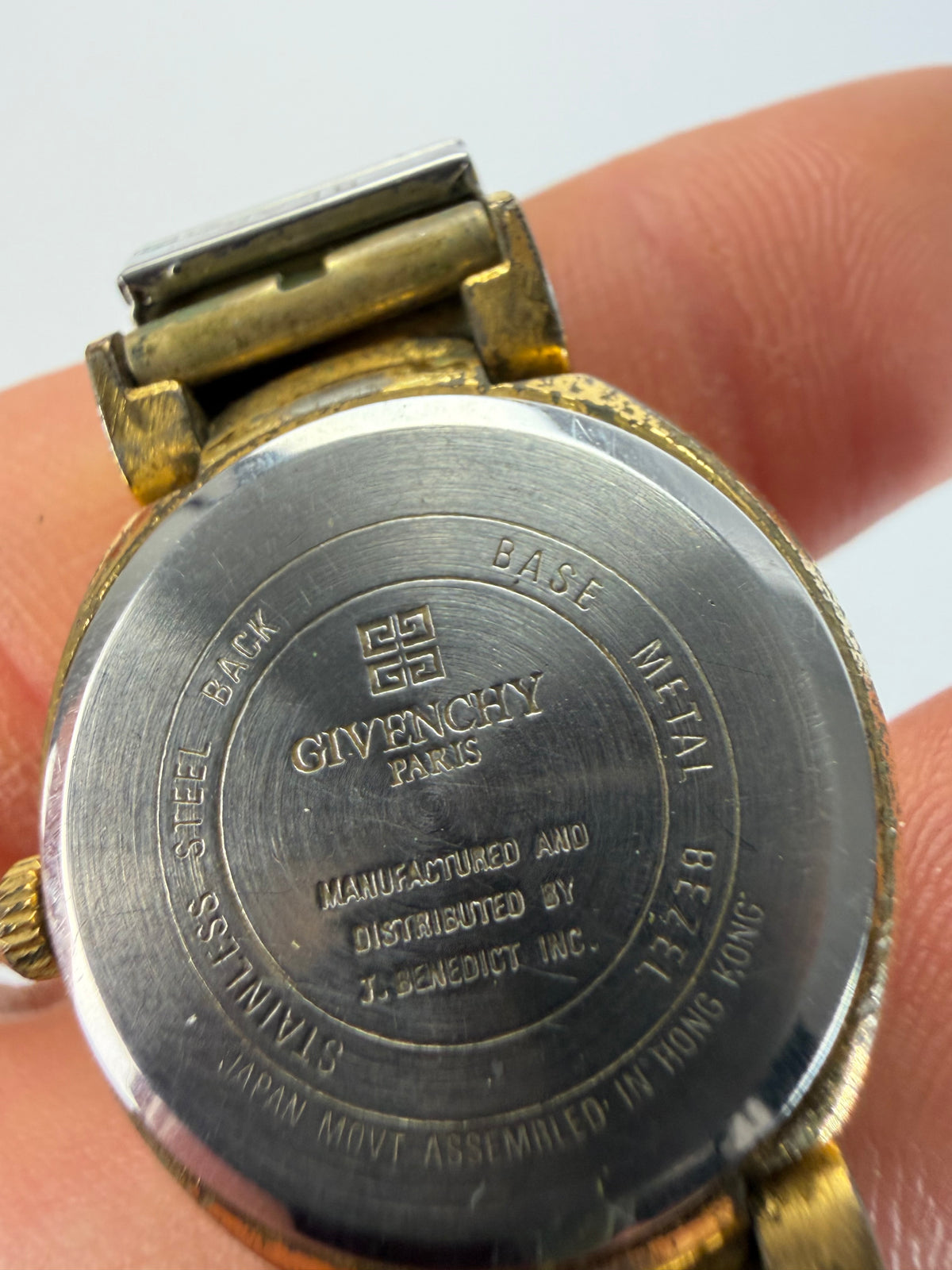 Vintage Givenchy Ladies' Bracelet Watch c. Late 1980s Gold White