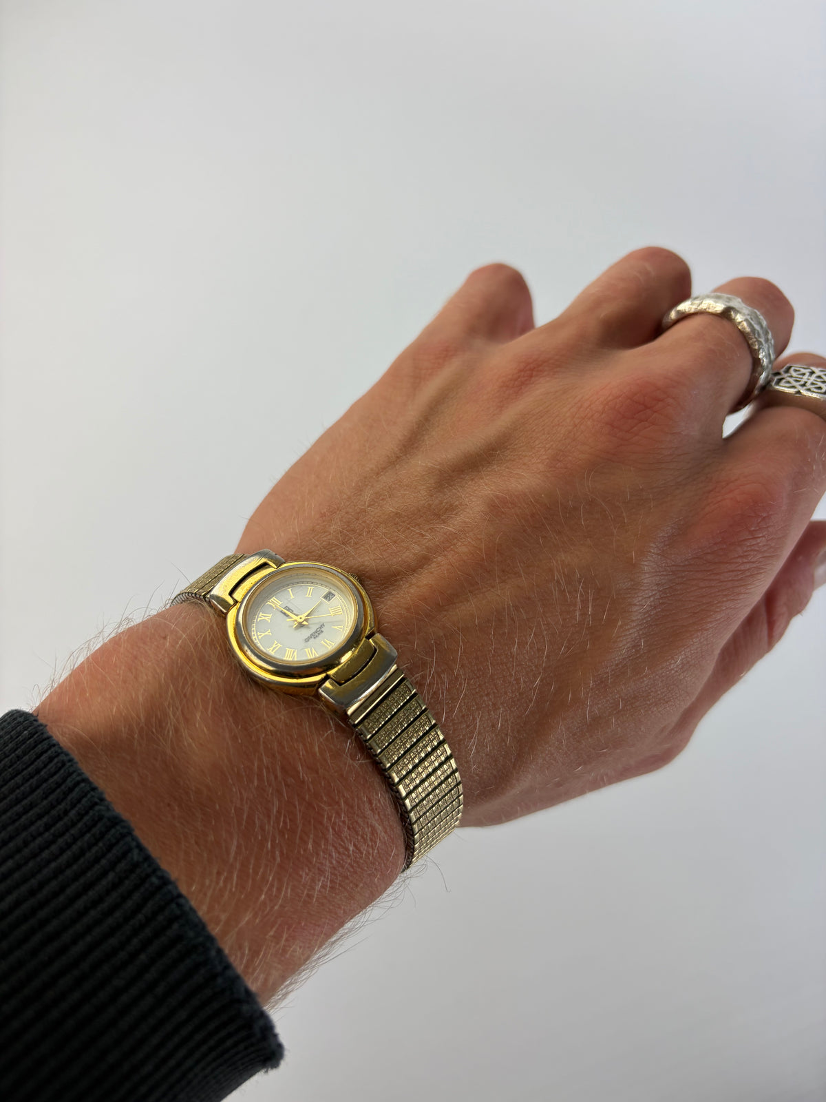 Vintage Givenchy Ladies' Bracelet Watch c. Late 1980s Gold White