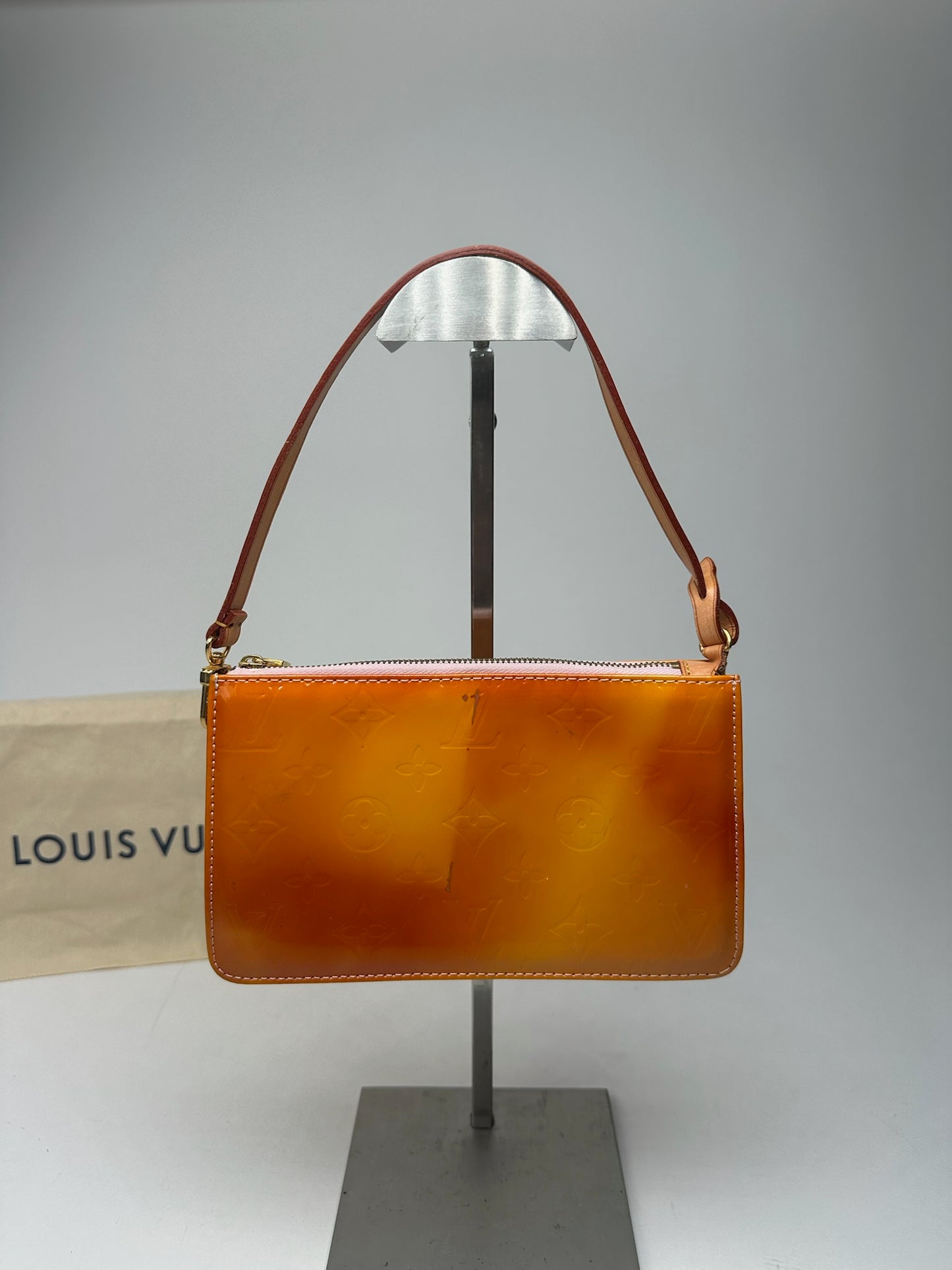Vintage Louis Vuitton Vernis Leather Baguette Bag Mango