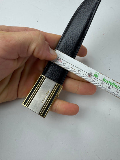 Vintage Dior Leather Belt Black