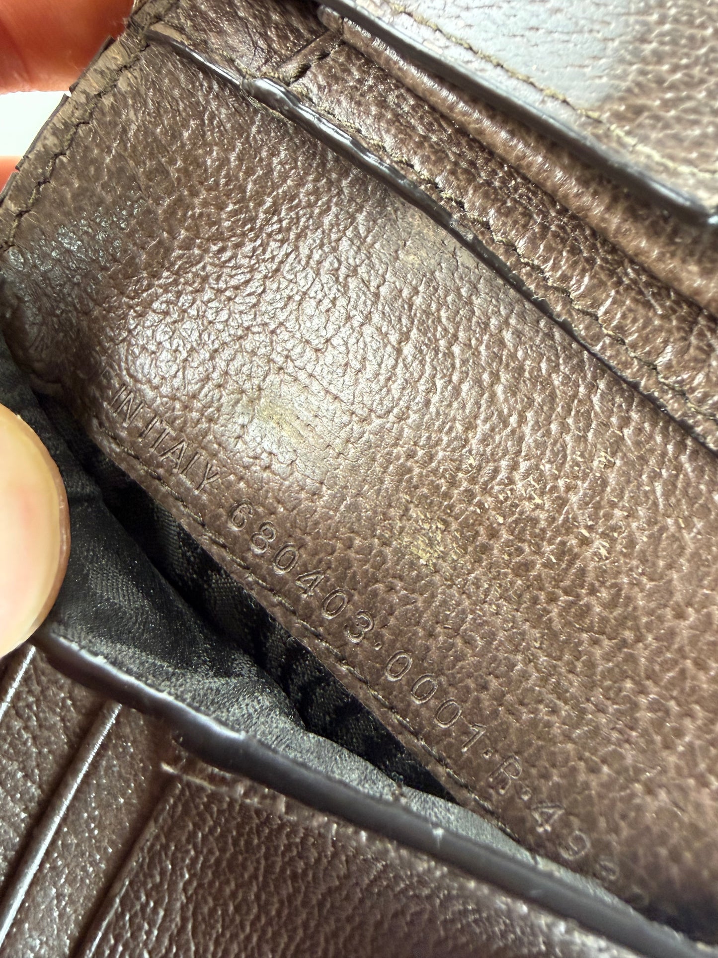 Vintage Balenciaga BB Monogram Canvas Wallet Beige Brown