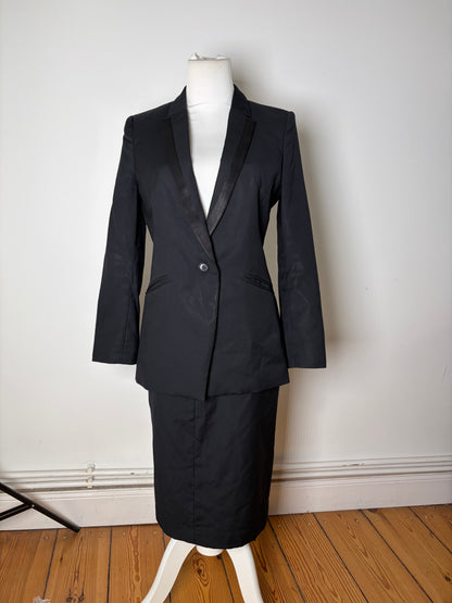 Vintage Cartier Tailored Skirt Suit Black S