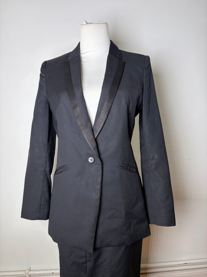 Vintage Cartier Tailored Skirt Suit Black S