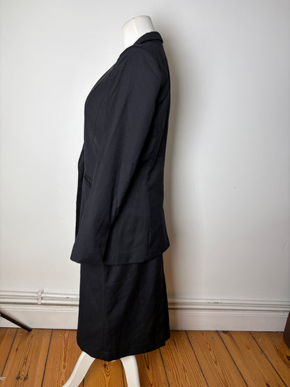 Vintage Cartier Tailored Skirt Suit Black S