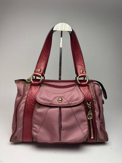Vintage Celine polyester Leather Bag Purple