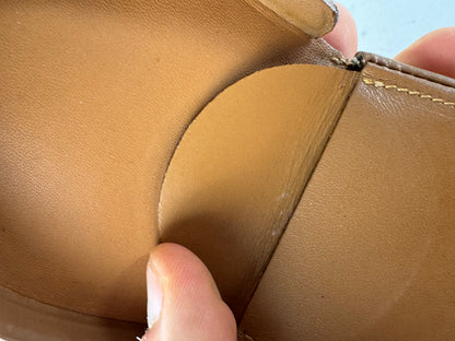 Vintage Celine Triomphe Monogram Leather Purse Brown