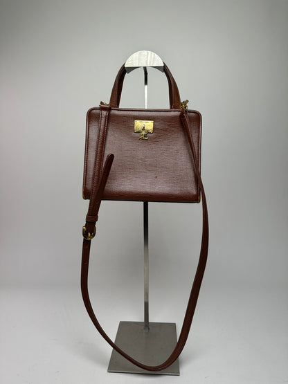 Vintage Courreges 2Way Leather Bag Brown