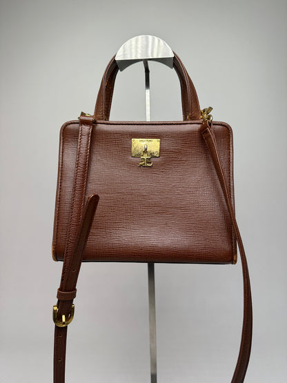 Vintage Courreges 2Way Leather Bag Brown