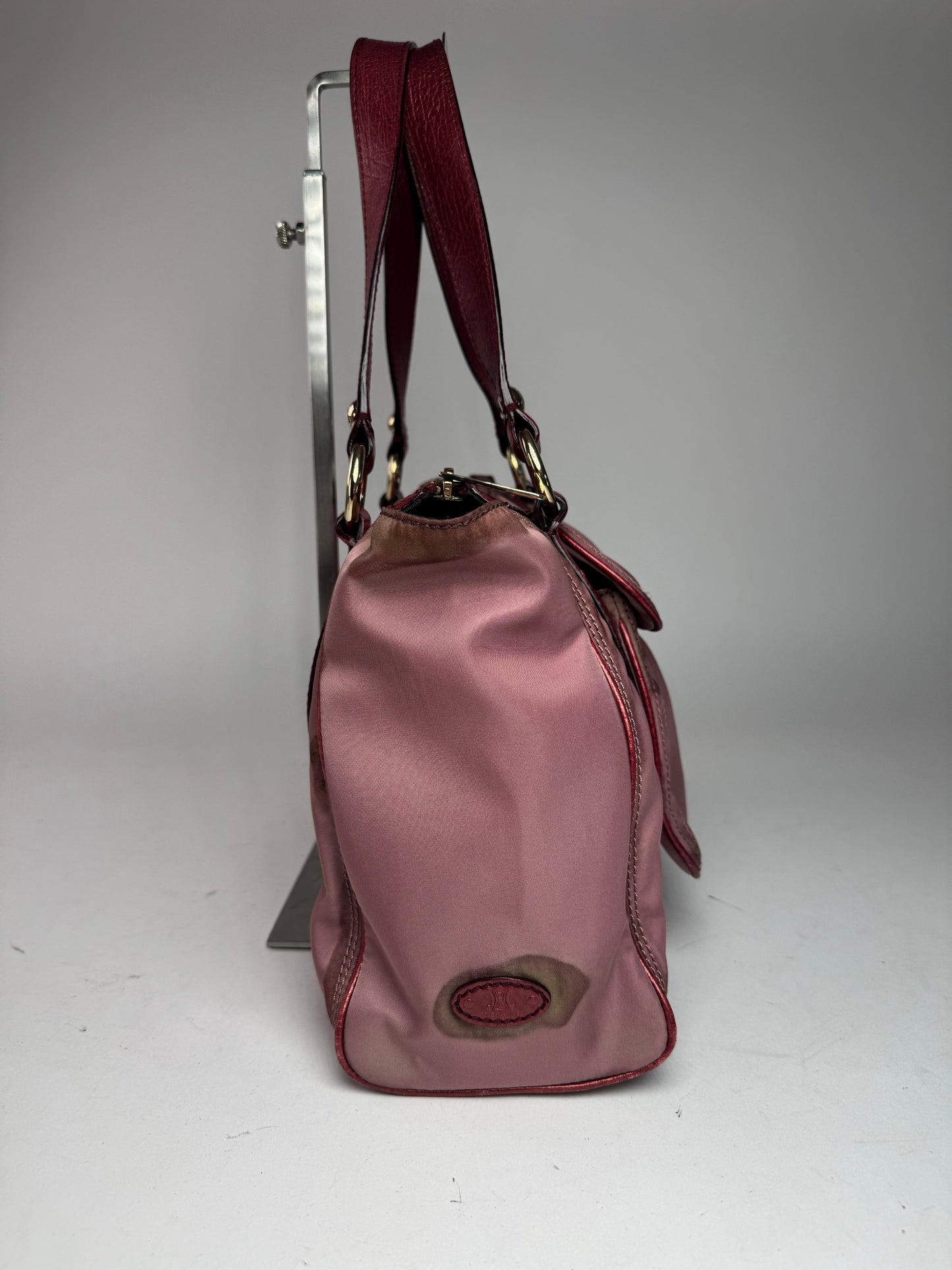 Vintage Celine polyester Leather Bag Purple