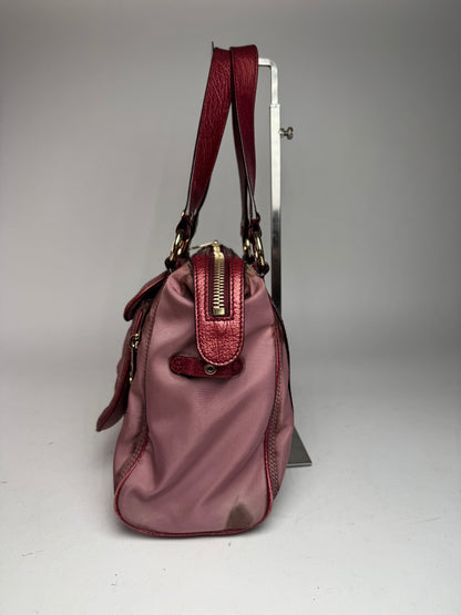 Vintage Celine polyester Leather Bag Purple