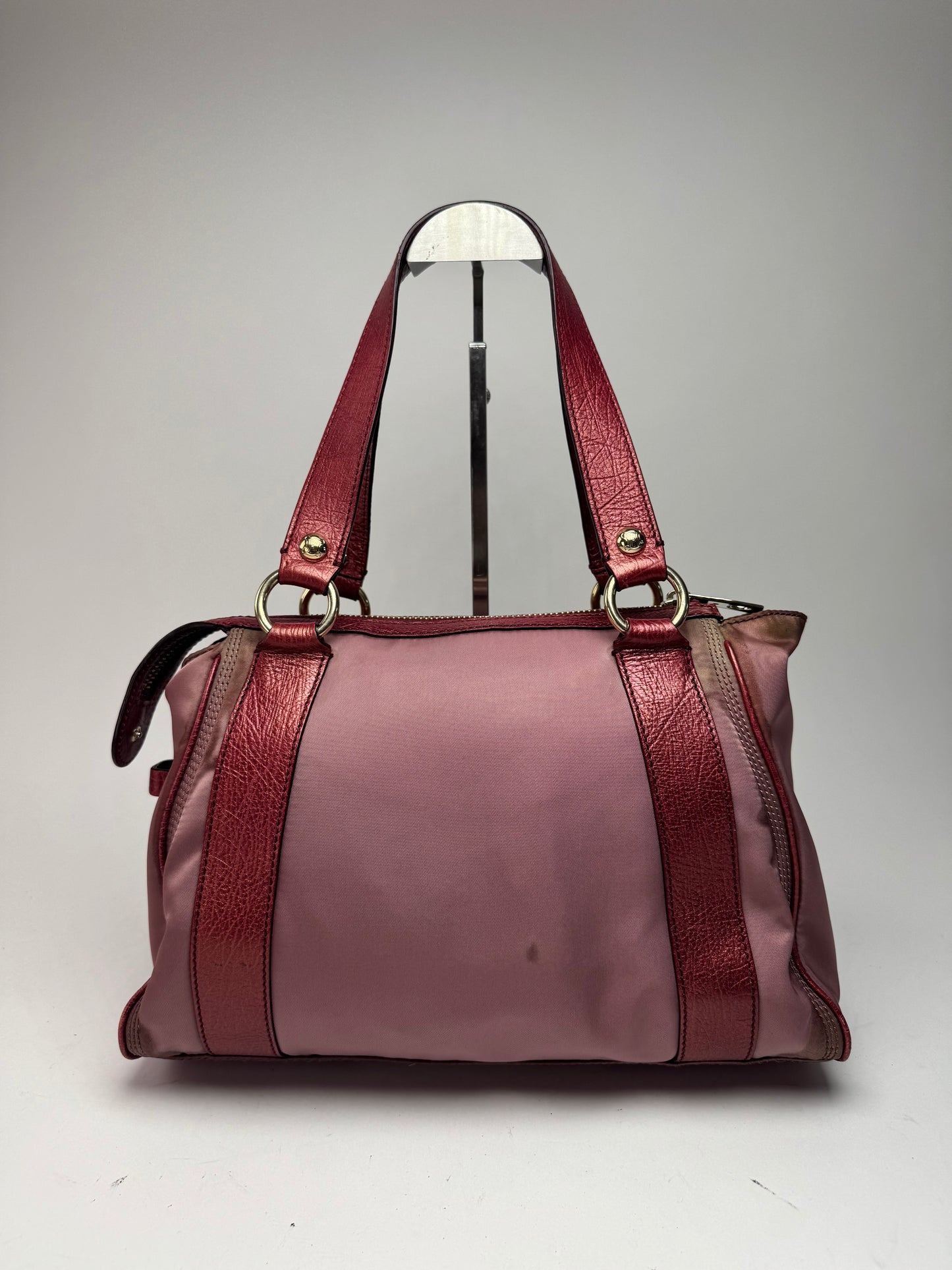 Vintage Celine polyester Leather Bag Purple
