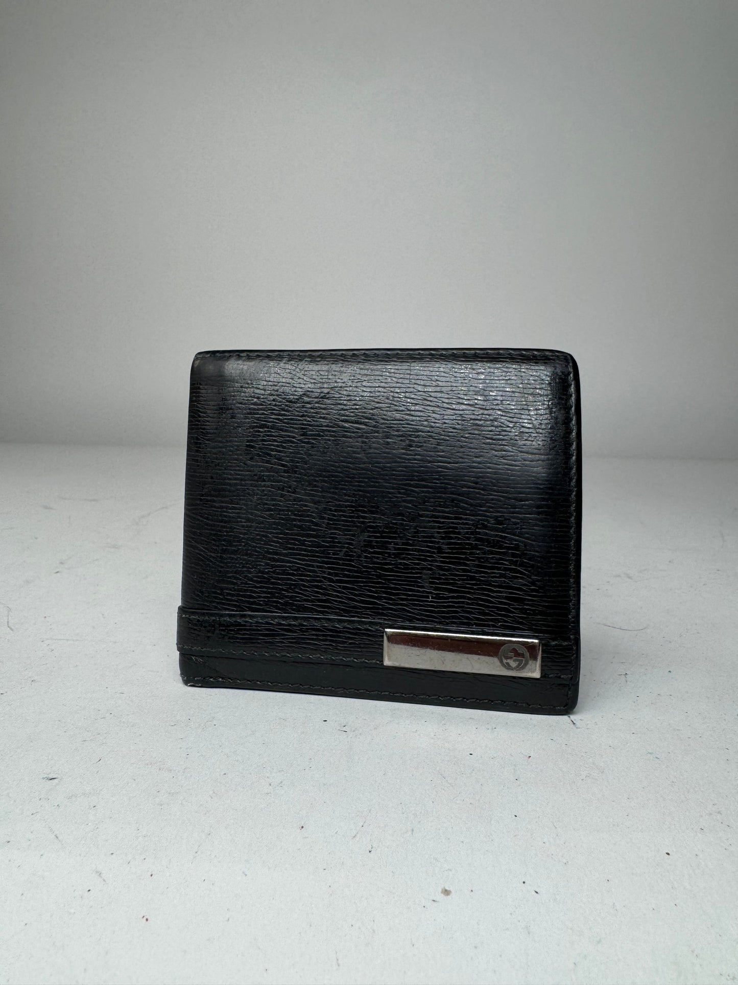 Vintage Gucci Flapable Leather Wallet Black