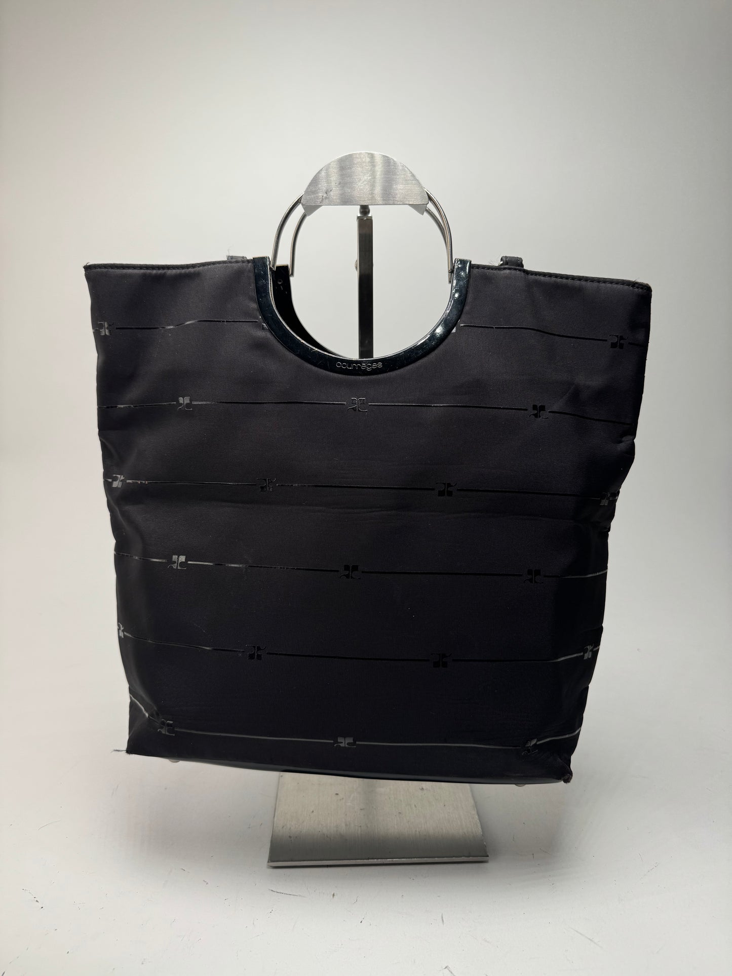 Vintage Courreges Monogramm Shopper Black