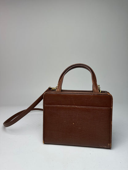 Vintage Courreges 2Way Leather Bag Brown