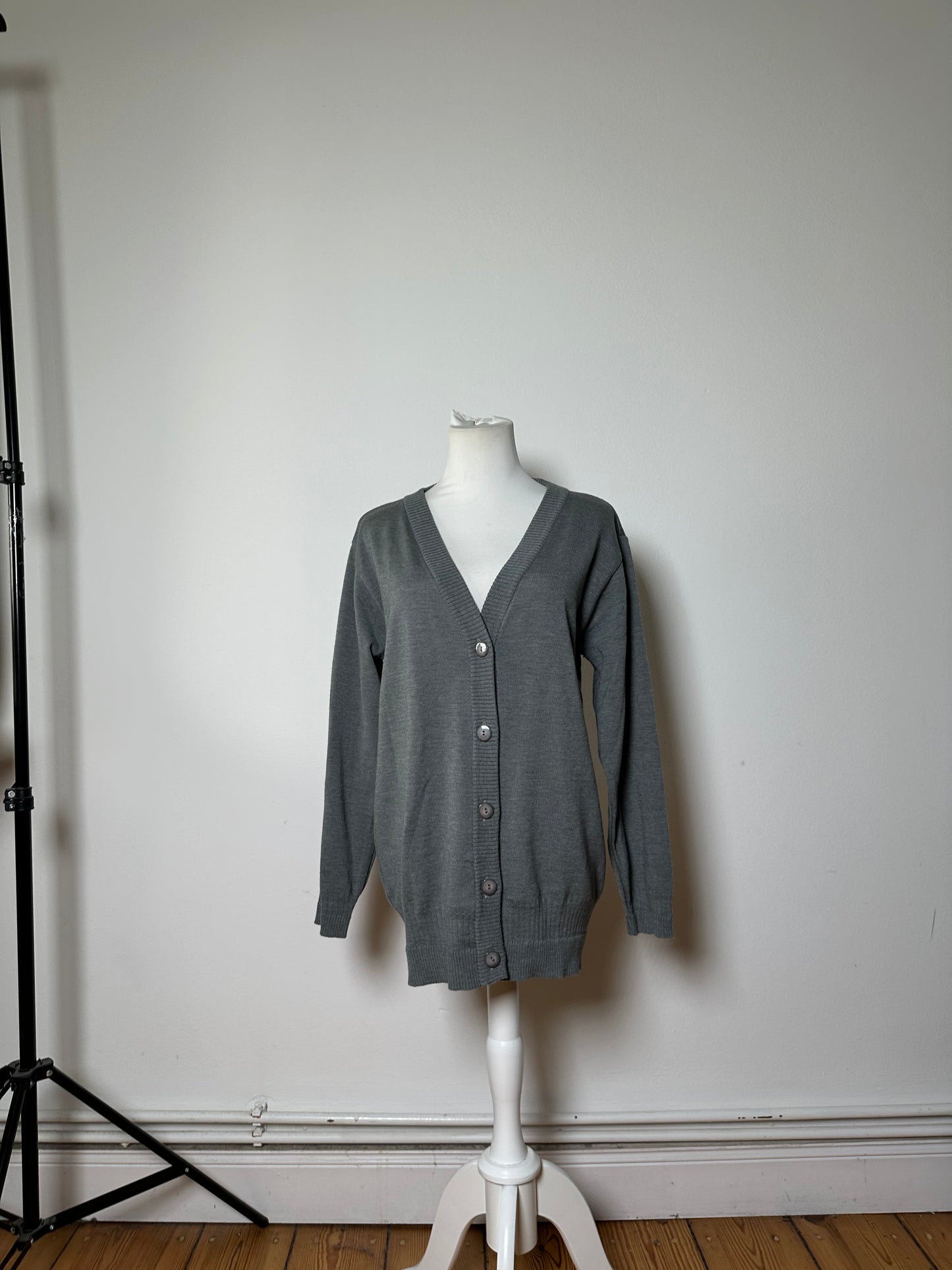 Vintage Chloe Cotton Cardigan Grey L