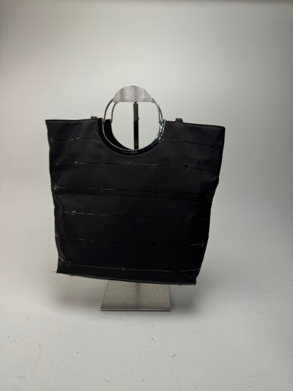Vintage Courreges Monogramm Shopper Black