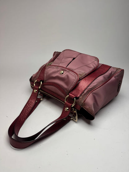 Vintage Celine polyester Leather Bag Purple