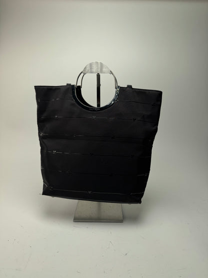 Vintage Courreges Monogramm Shopper Black