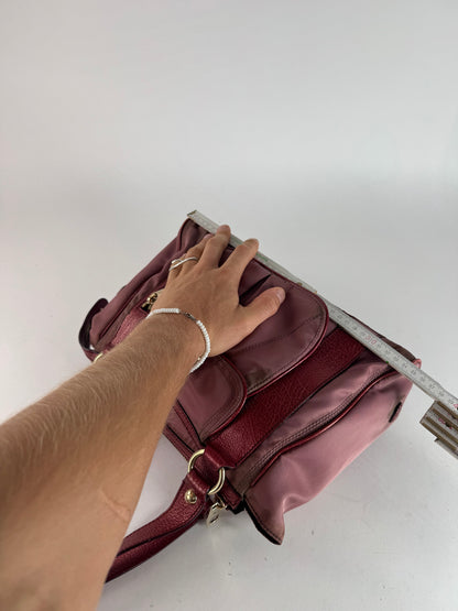 Vintage Celine polyester Leather Bag Purple