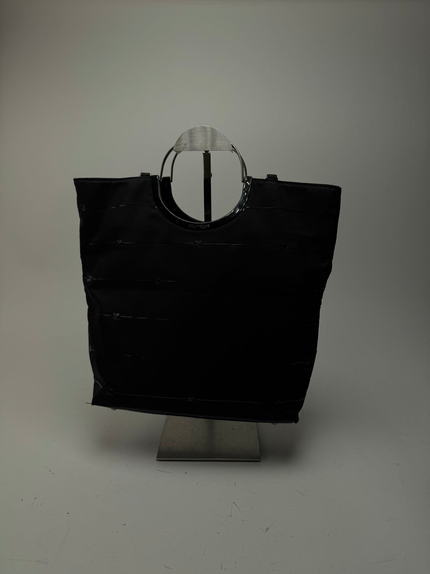 Vintage Courreges Monogramm Shopper Black
