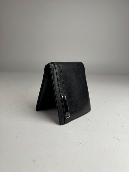 Vintage Gucci Flapable Leather Wallet Black