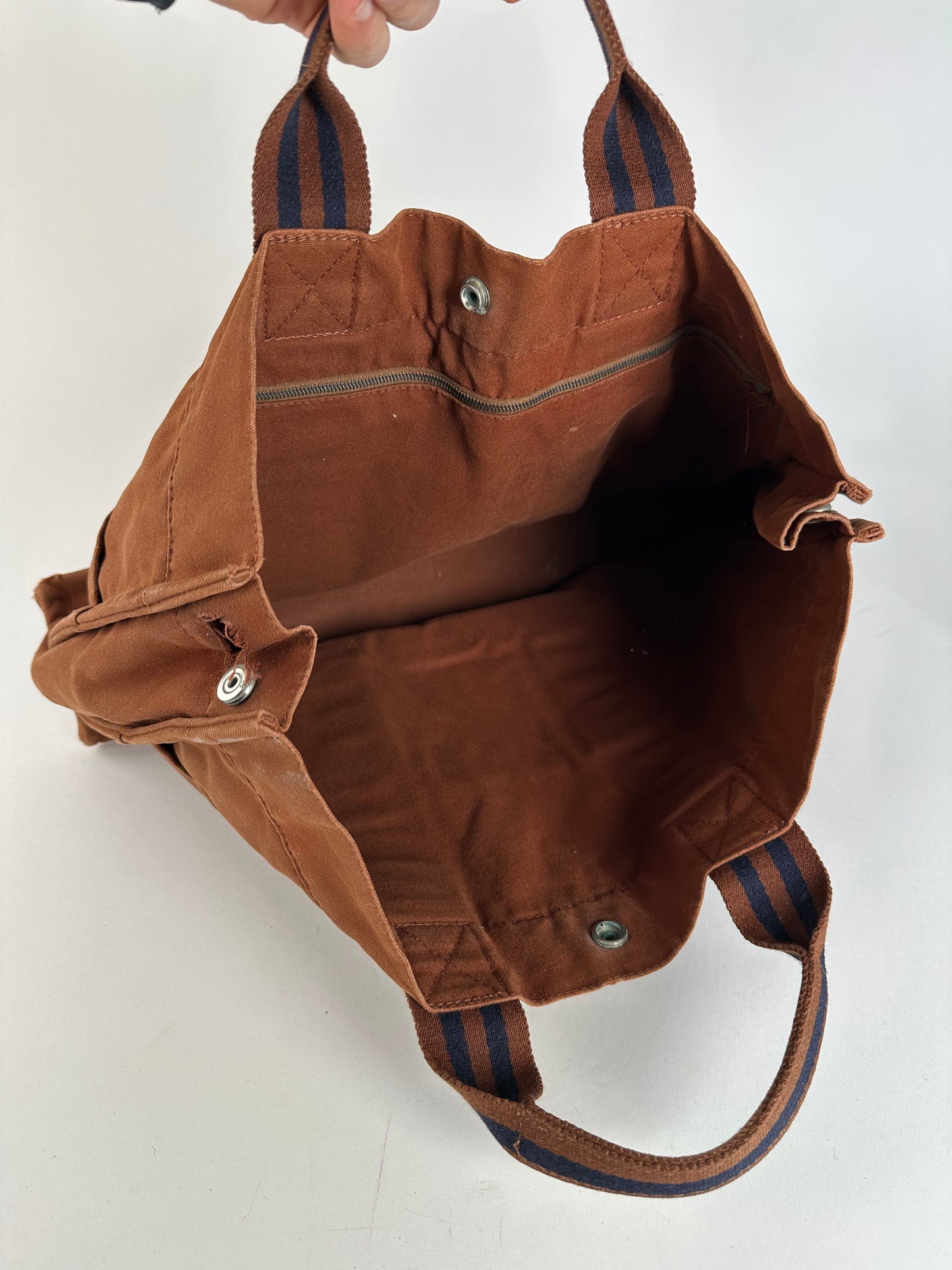 Vintage Hermès Fourre-Tout Tote Bag Canvas Brown