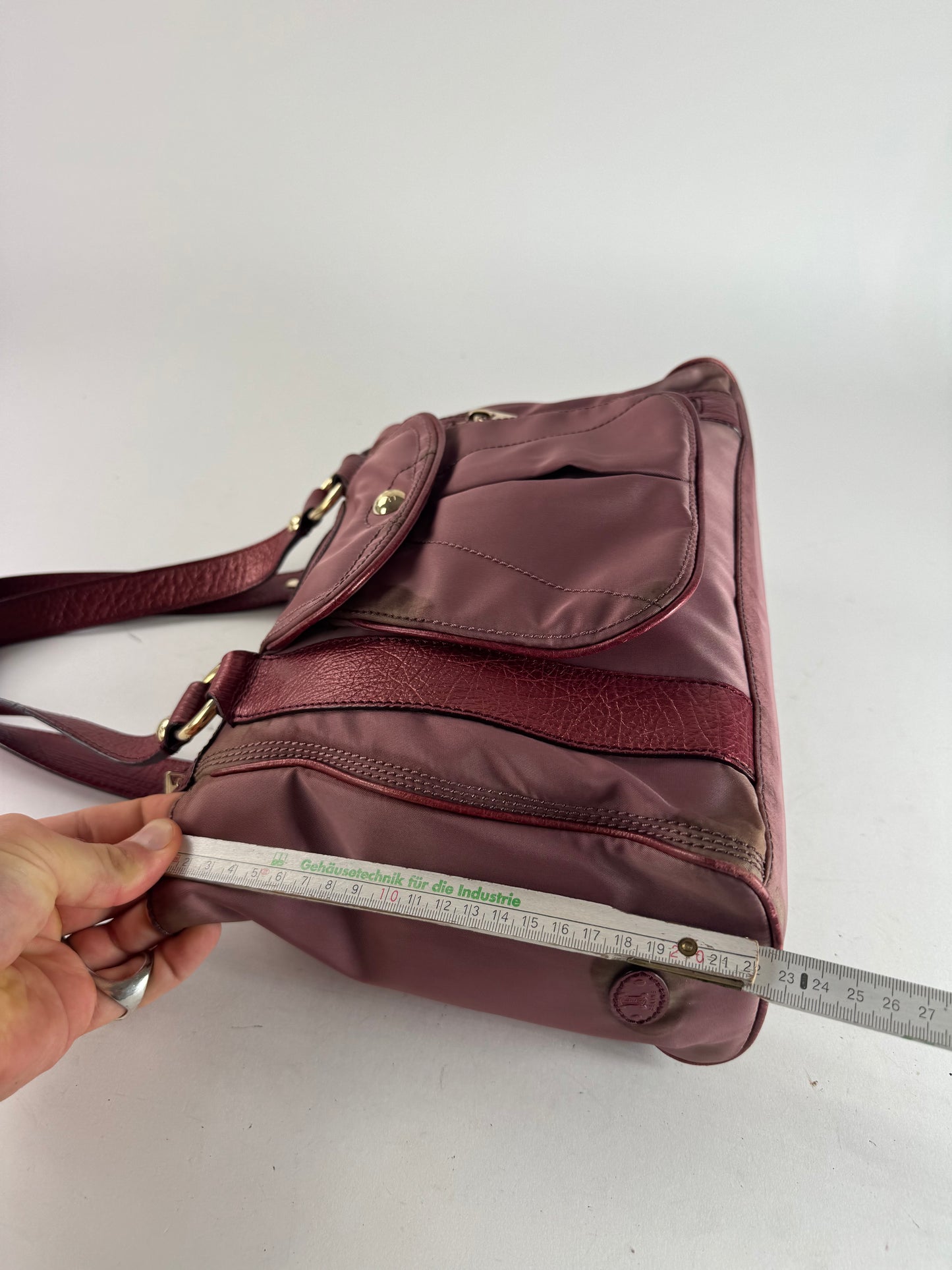 Vintage Celine polyester Leather Bag Purple