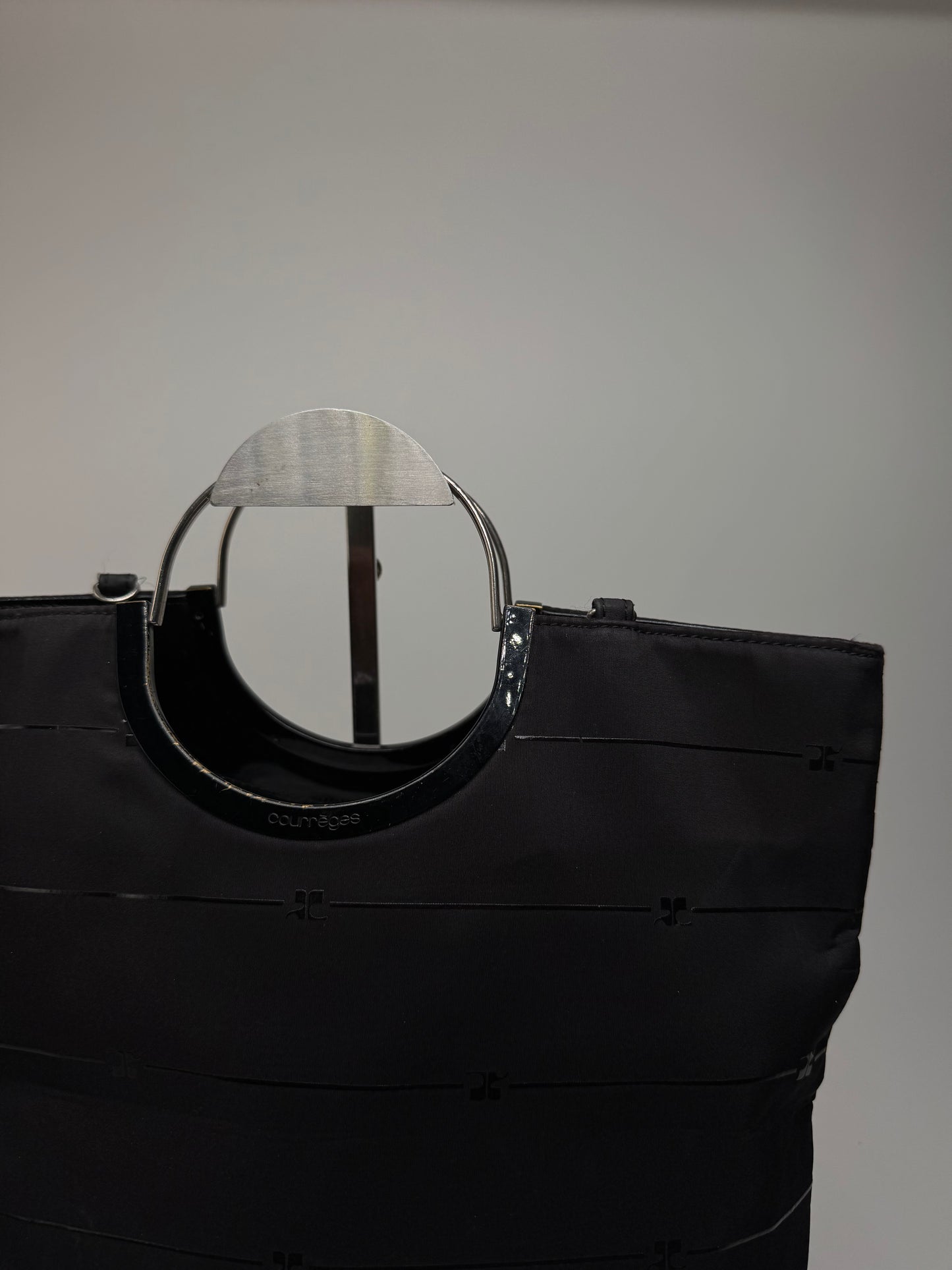 Vintage Courreges Monogramm Shopper Black