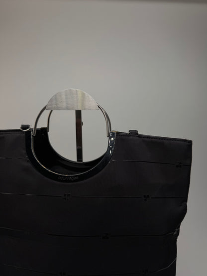 Vintage Courreges Monogramm Shopper Black