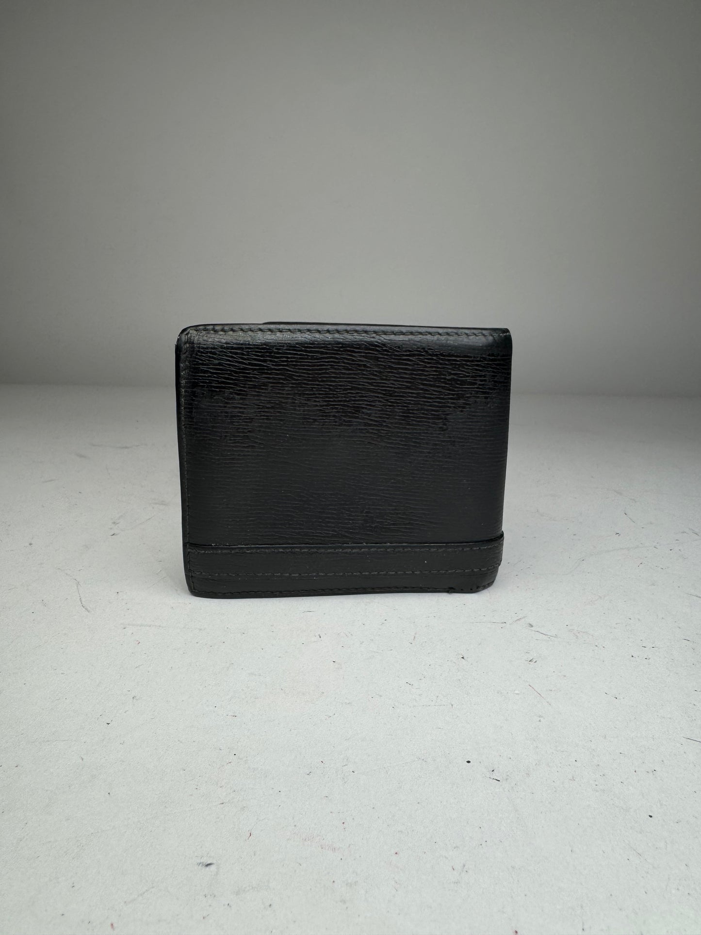 Vintage Gucci Flapable Leather Wallet Black