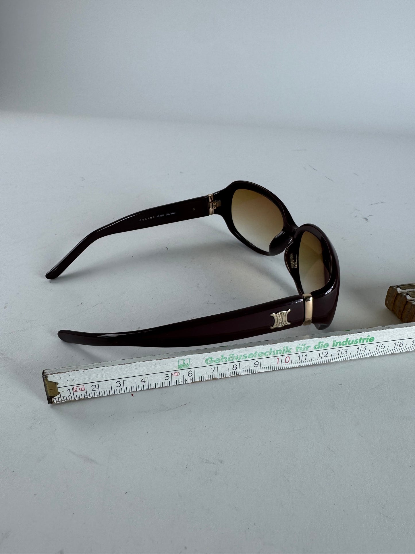 Vintage Celine Paris Triomphe Logo Sunglasses Purple