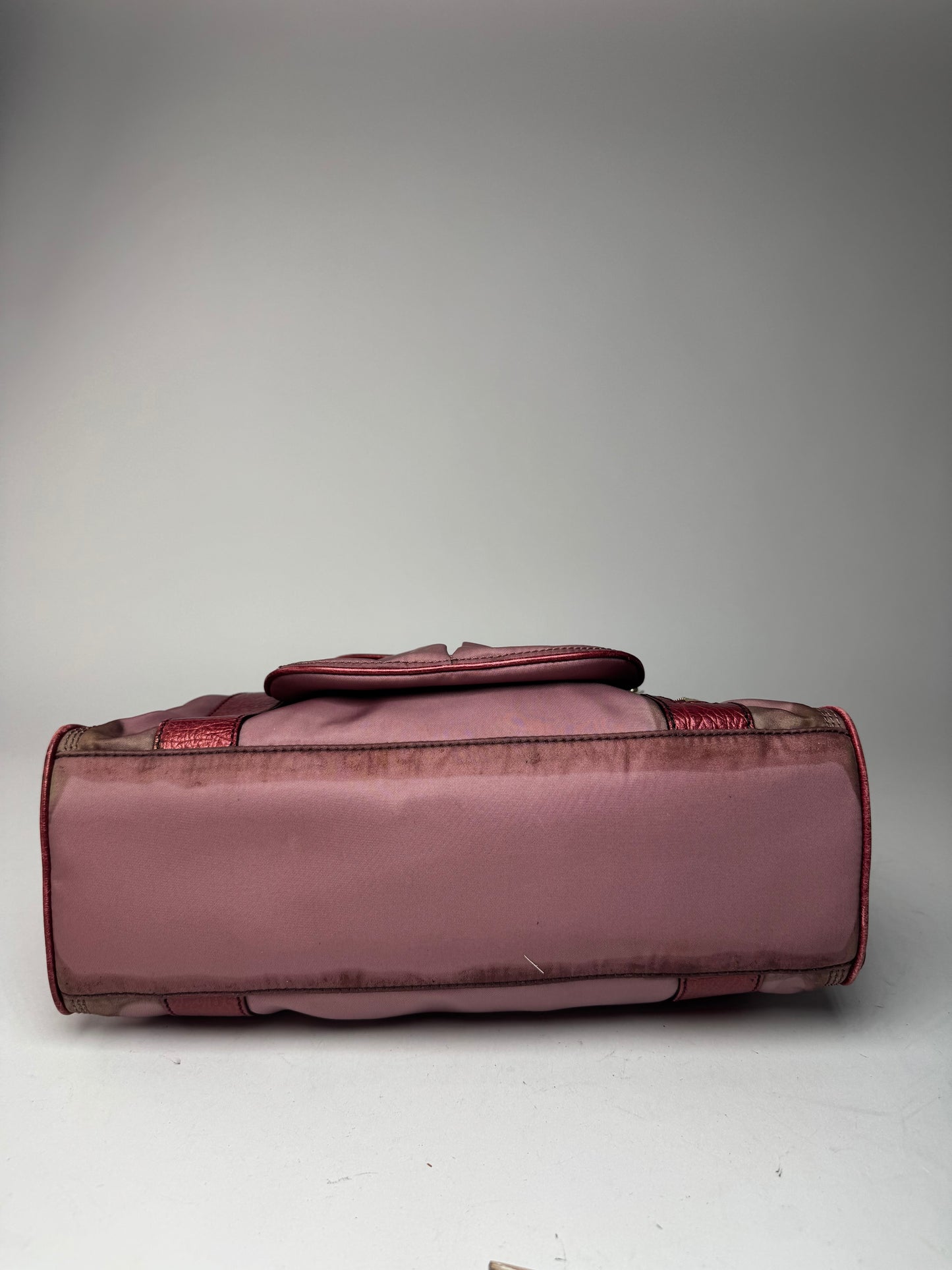 Vintage Celine polyester Leather Bag Purple