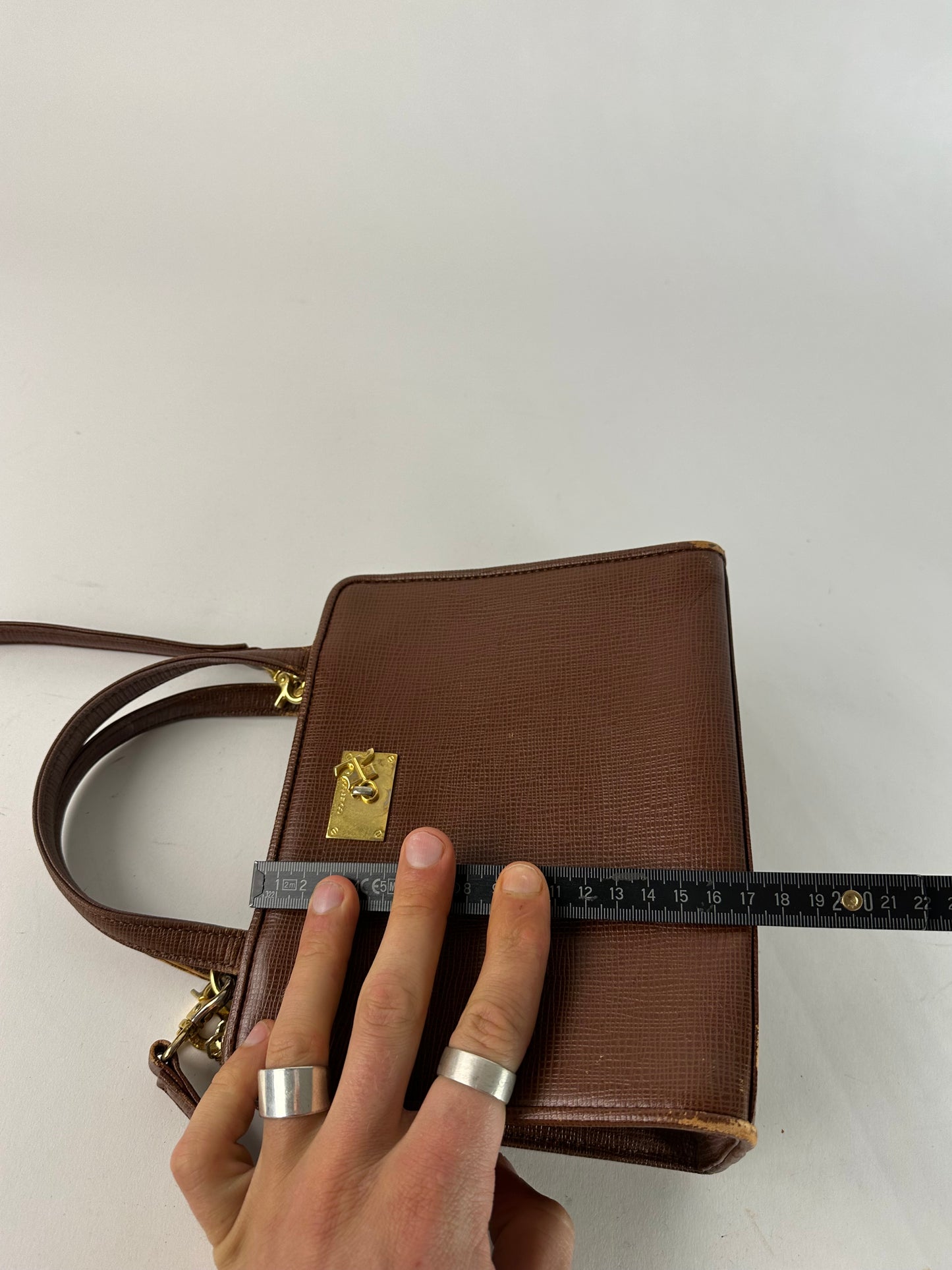 Vintage Courreges 2Way Leather Bag Brown