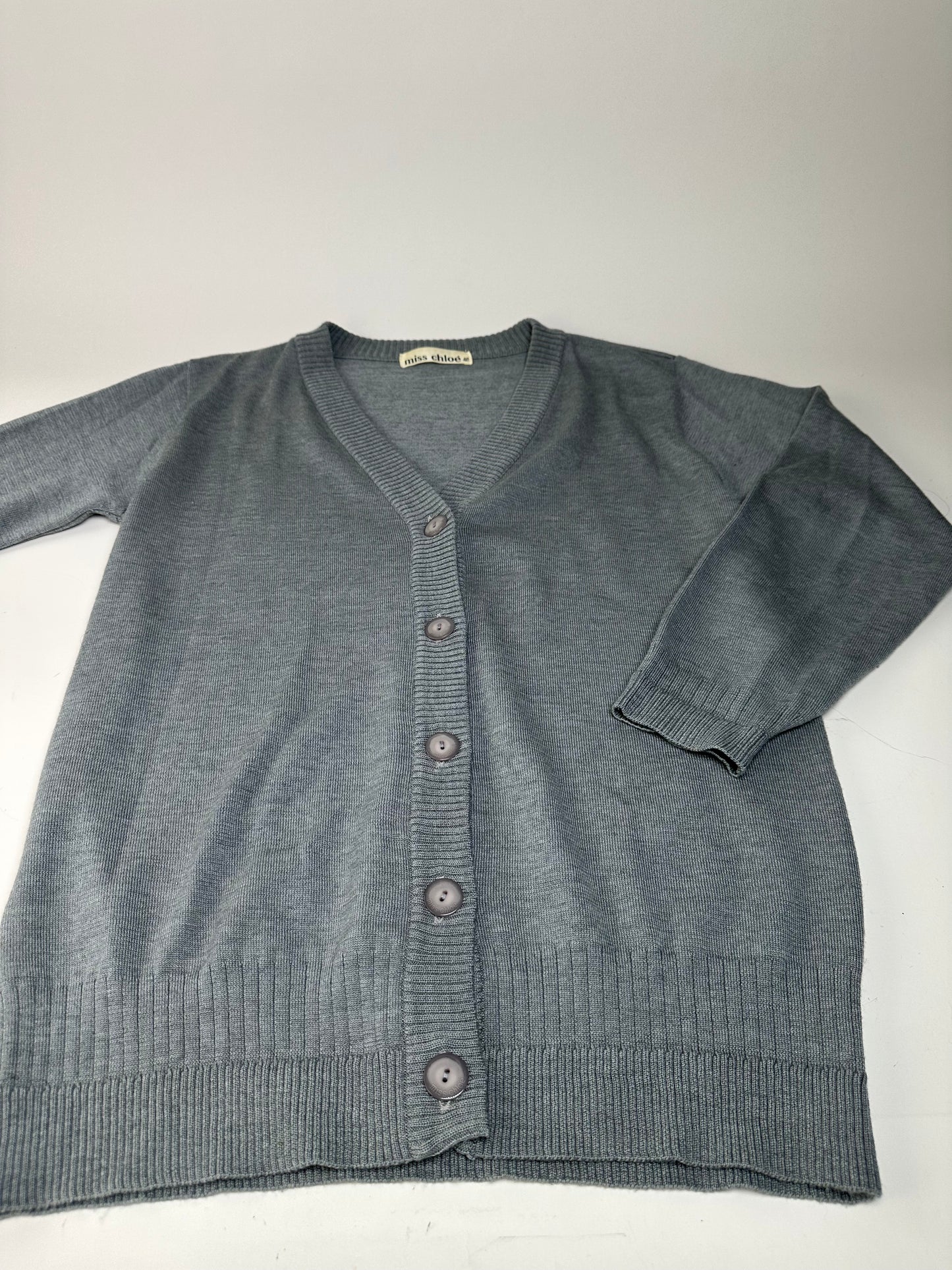 Vintage Chloe Cotton Cardigan Grey L