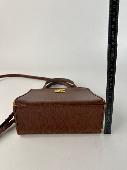 Vintage Courreges 2Way Leather Bag Brown