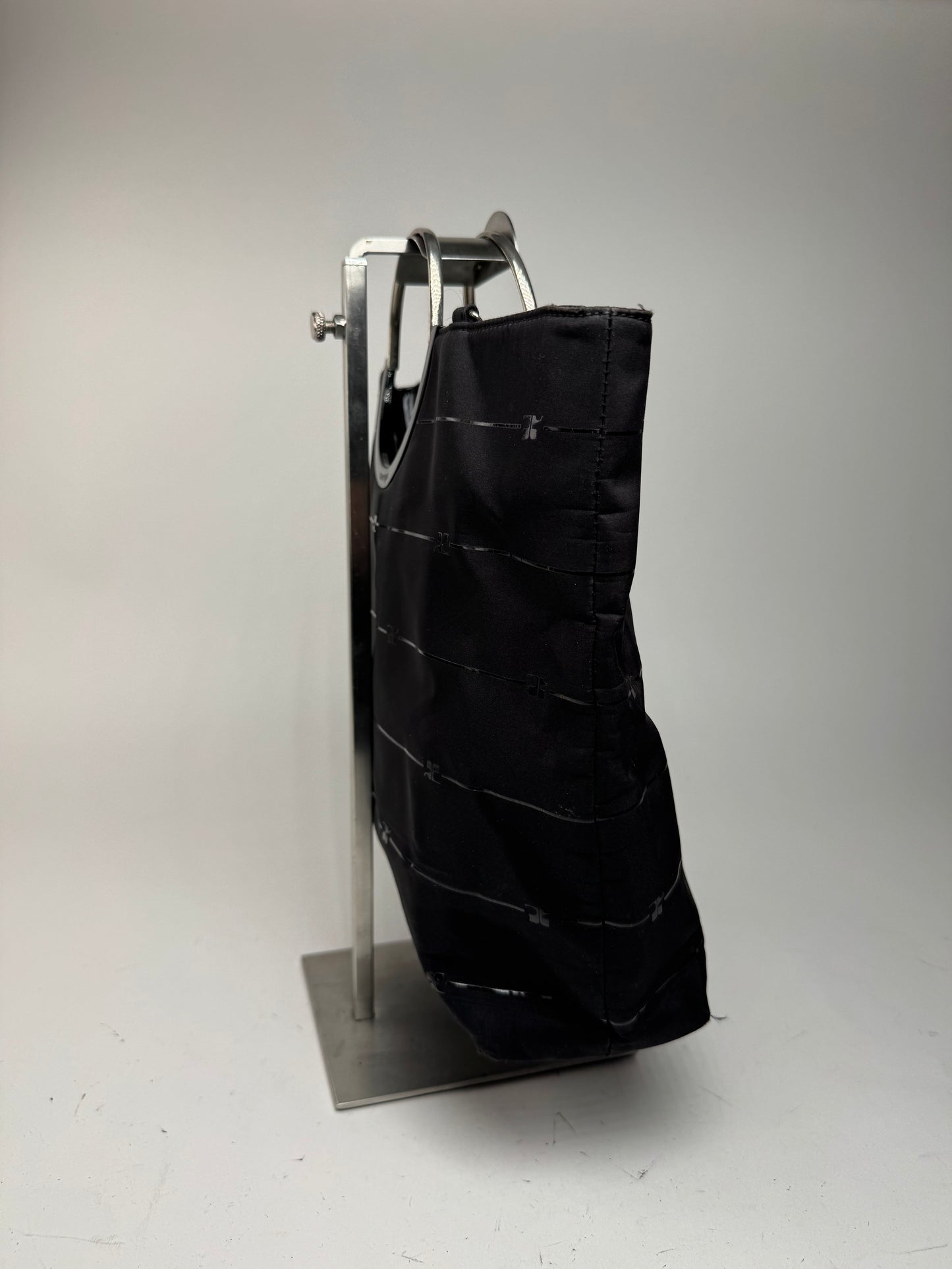 Vintage Courreges Monogramm Shopper Black