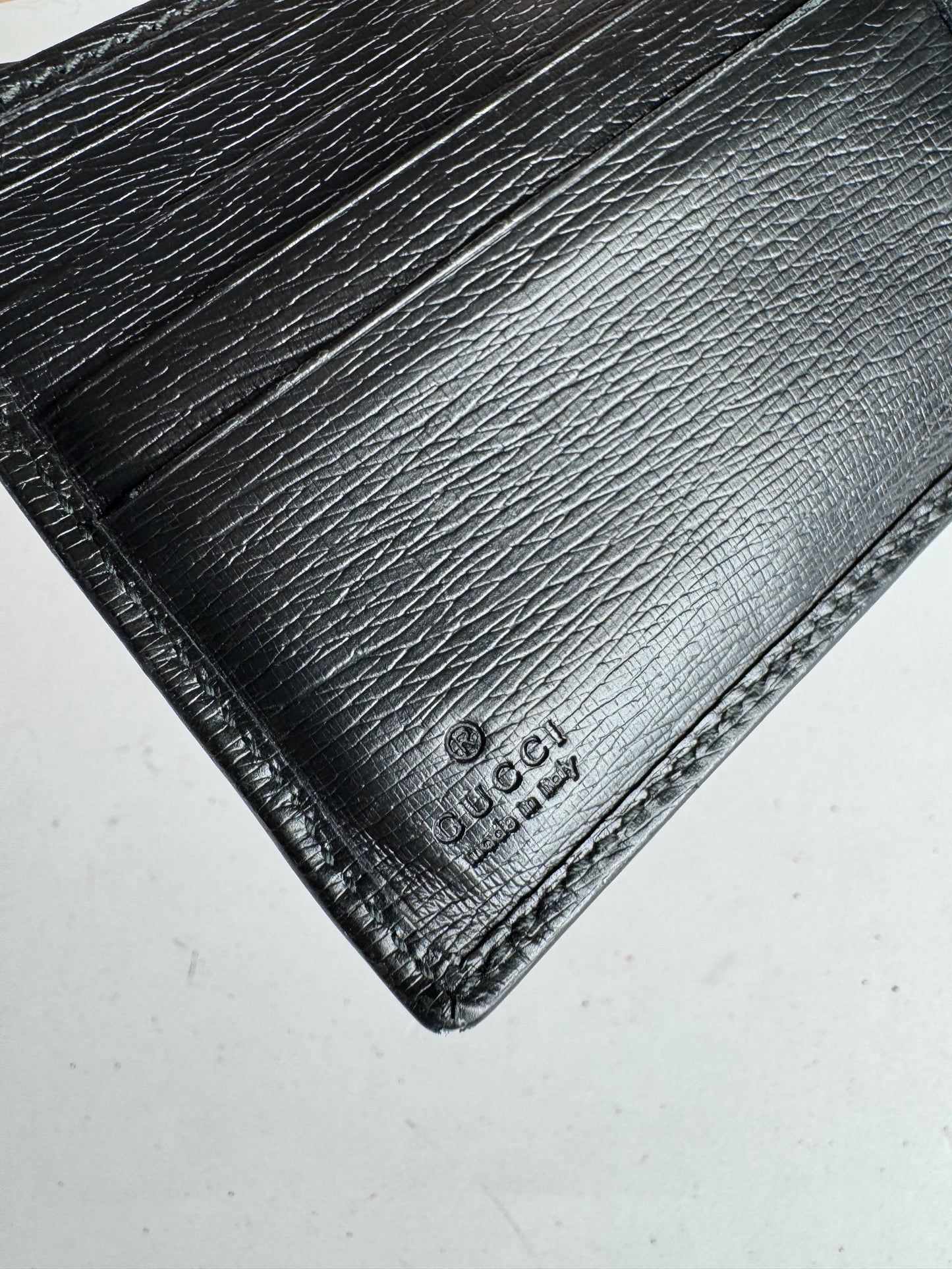 Vintage Gucci Flapable Leather Wallet Black