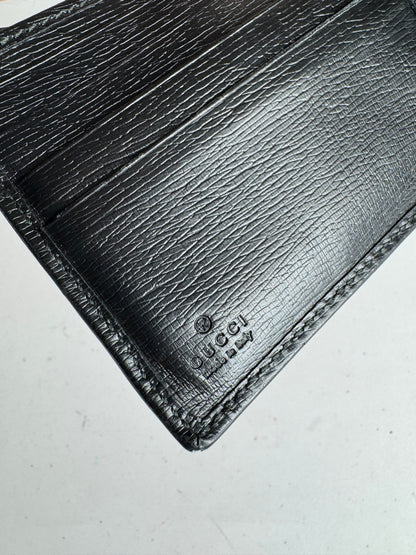 Vintage Gucci Flapable Leather Wallet Black