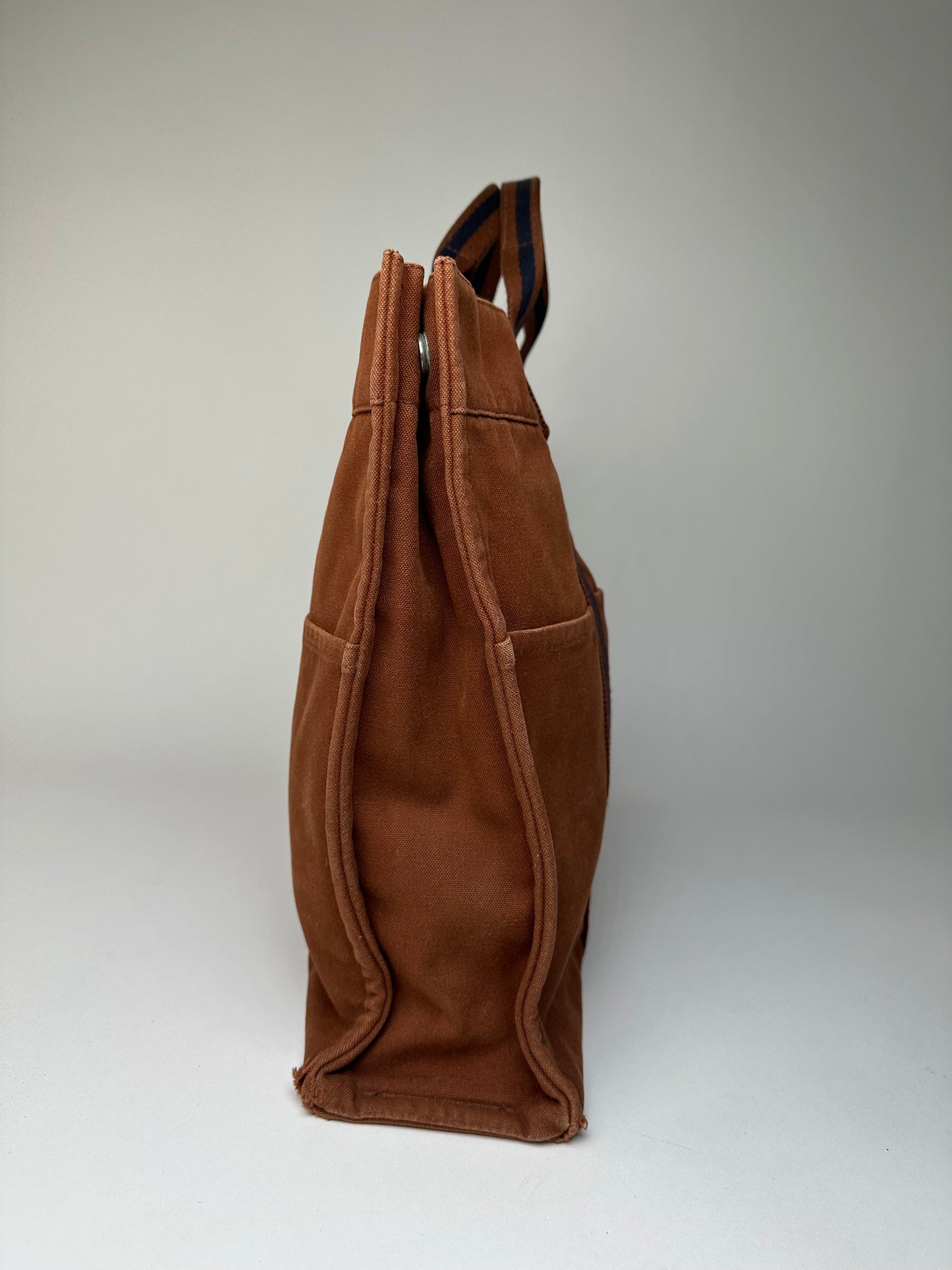 Vintage Hermès Fourre-Tout Tote Bag Canvas Brown