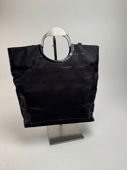 Vintage Courreges Monogramm Shopper Black