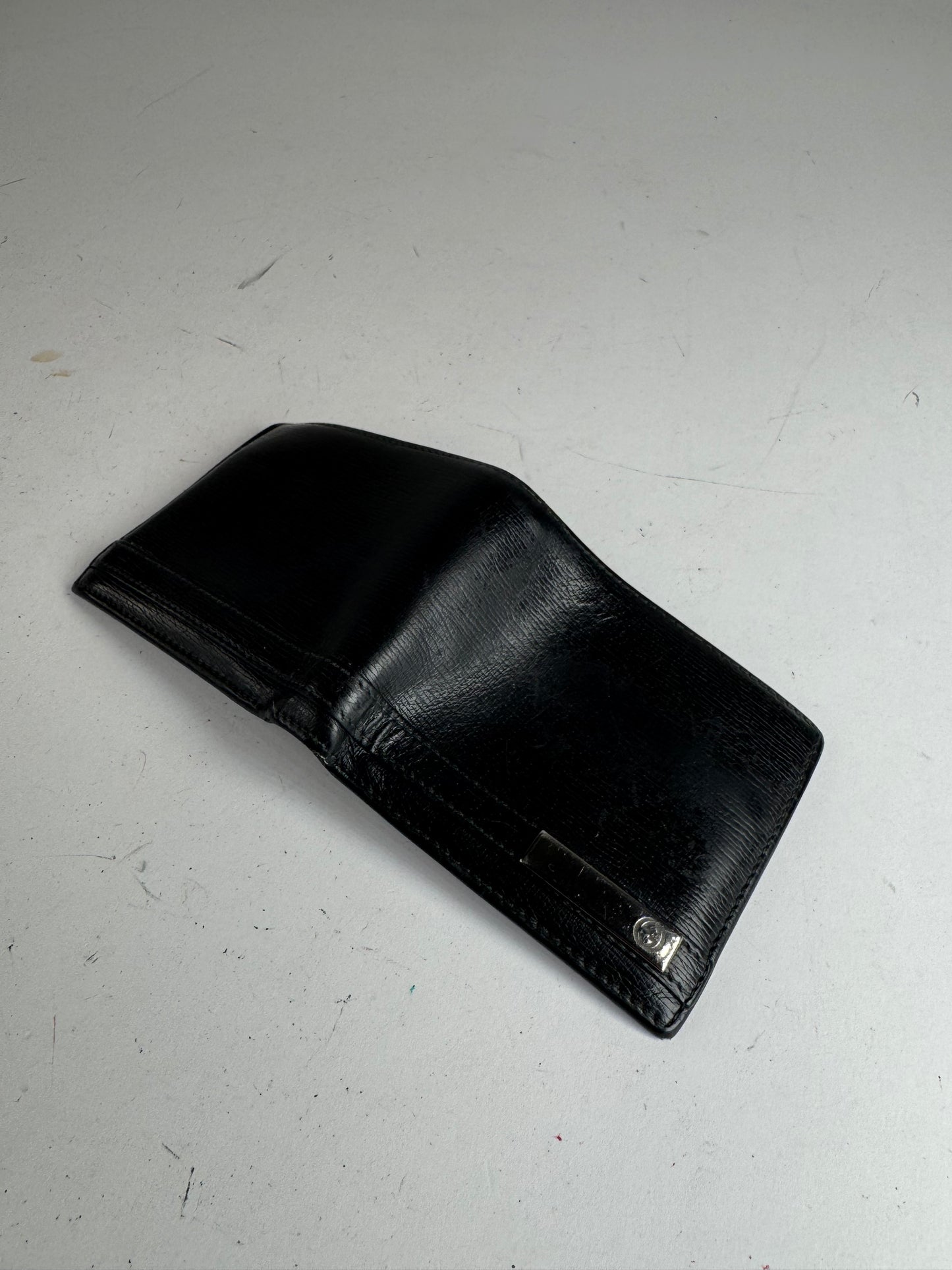 Vintage Gucci Flapable Leather Wallet Black
